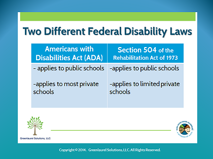 504 and ADA federal disability laws
