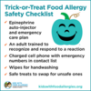 Trick or Treating Checklist for food allergies: Trick or Treating Checklist for food allergies