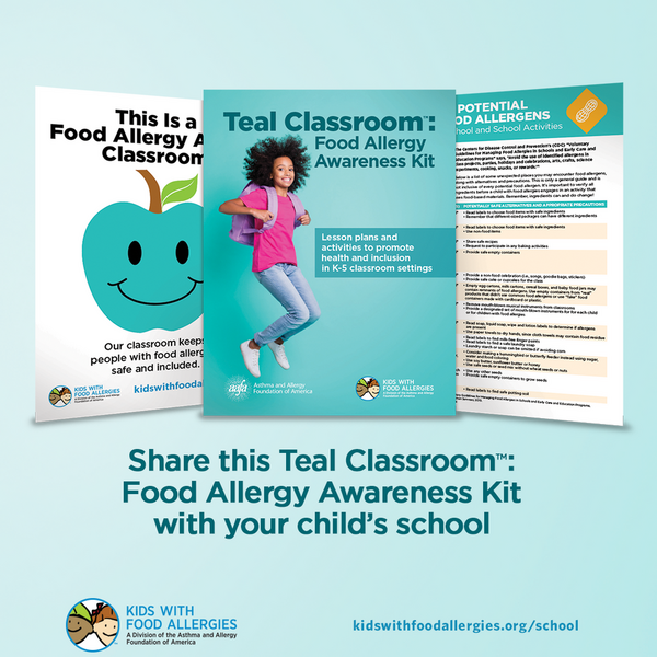 Teal classrooms raise food allergy awareness