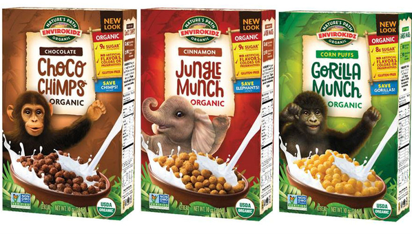 environkids cereals - choco chimp jungle munch gorilla munch