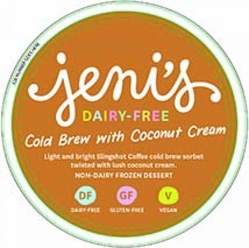 jeni cold brew with coconut cream frozen dessert label