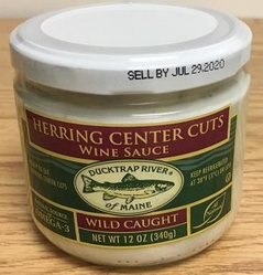 herring center cuts in wine sauce
