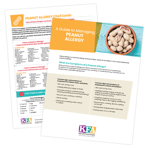 A picture of A Guide to Managing Peanut Allergy and Chef Cards
