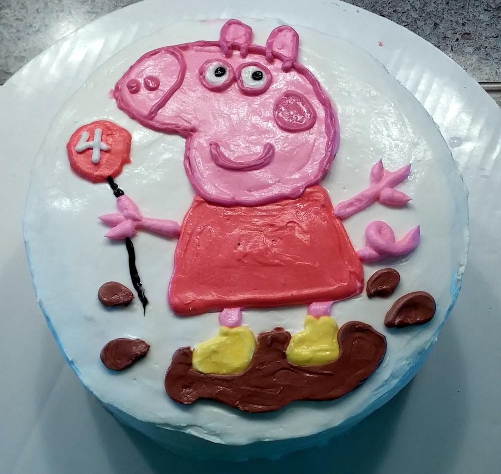 Peppa Pig Kids Fondant Cake Delivery In Delhi NCR