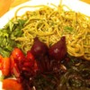 Gluten-Free Spinach Spaghetti with Roasted Vegetables
