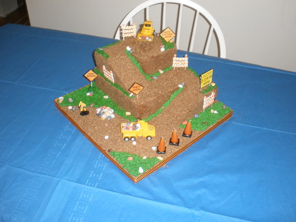 Construction Site cake free of dairy, peanuts and tree nuts