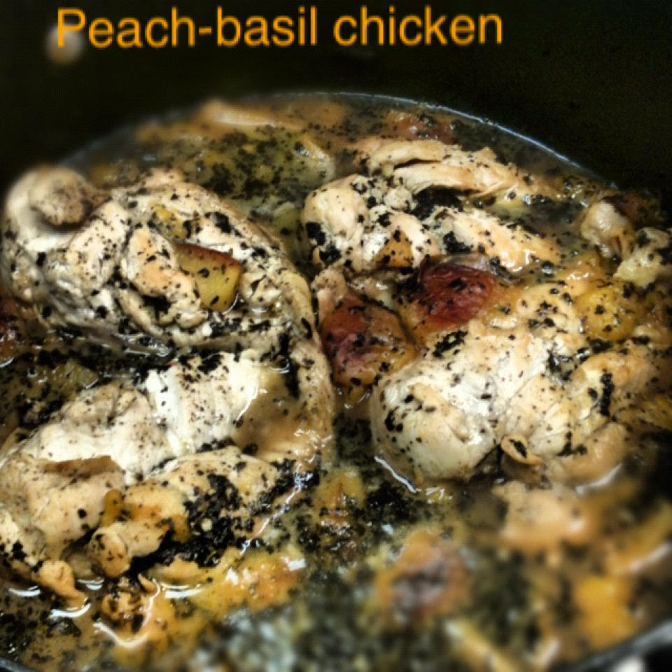 Peach-basil chicken
